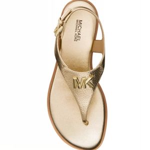 Michael kors Jilly flat sandal metallic leather